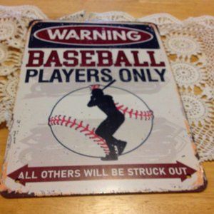 Baseball Parking Sign, humorous
